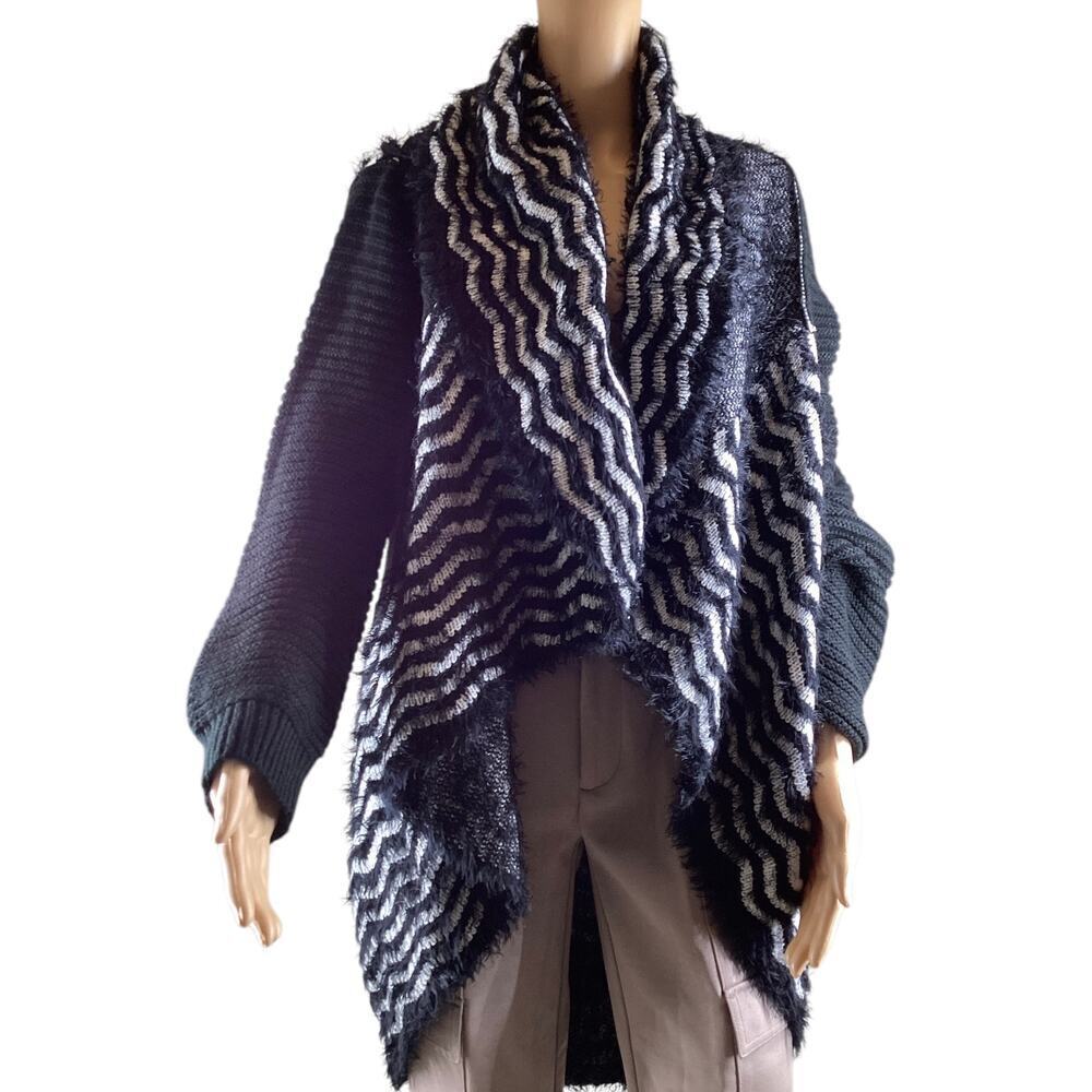 Chelsea‎ & theodore shawl collar fuzzy cardigan women’s 2x